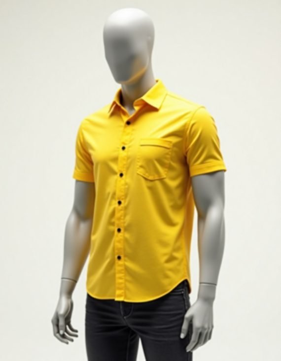 Camisa Social Tricoline Manga Curta Masculino - Imagem 8