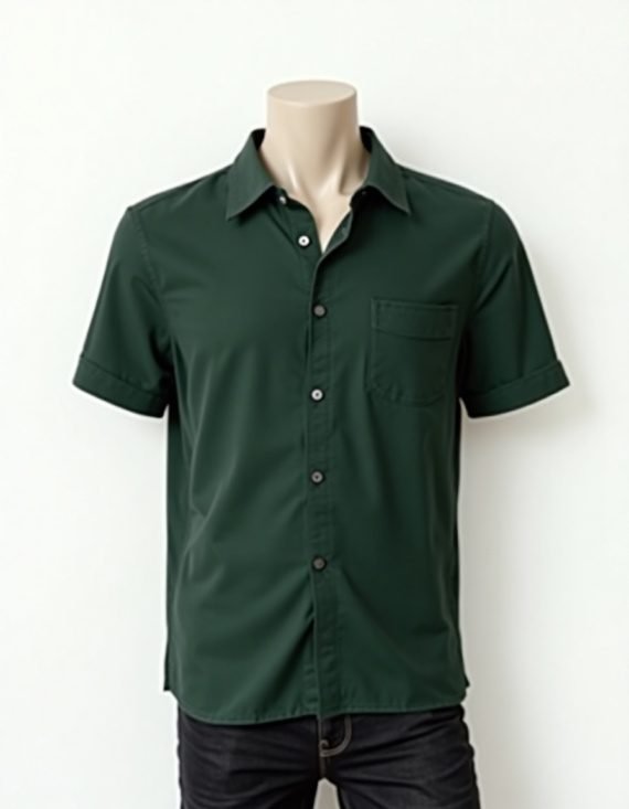 Camisa Social Tricoline Manga Curta Masculino - Imagem 5